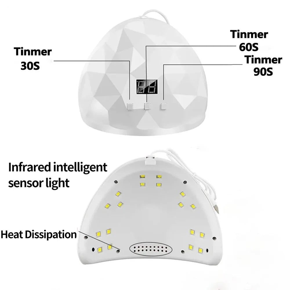 Lámpara UV LED para Uñas - Secado Profesional